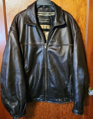 Marc New York Andrew Dark Brown Leather Jacket Quilted removable