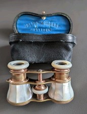 Opernglas - ca  1920 Julius Kollark Dresden- Perlmutt - Messing mit Tasche 