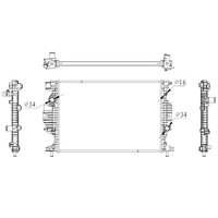 KüHler WasserküHler MotorküHler Aluminium FüR Ford Mondeo V Turnier Cf Cd