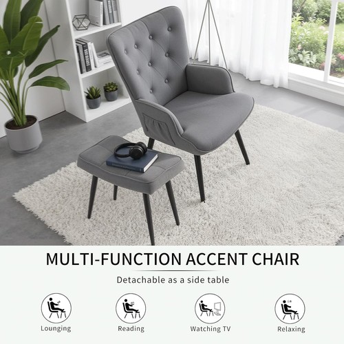 Relaxsessel m. Hocker Fernsehsessel Liege Ohrensessel Loungesessel Polstersessel - Afbeelding 19 van 24