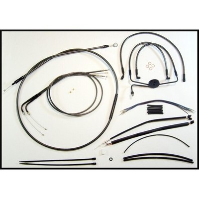 NEW MAGNUM 0610-0992/487203 BLK PEARL DYNA HANDLEBAR INSTALL KIT 18''-20'' APES