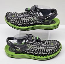KEEN Uneek Mens Size 10.5 M Gray Green Drawstring Slingback Sandals 1013878