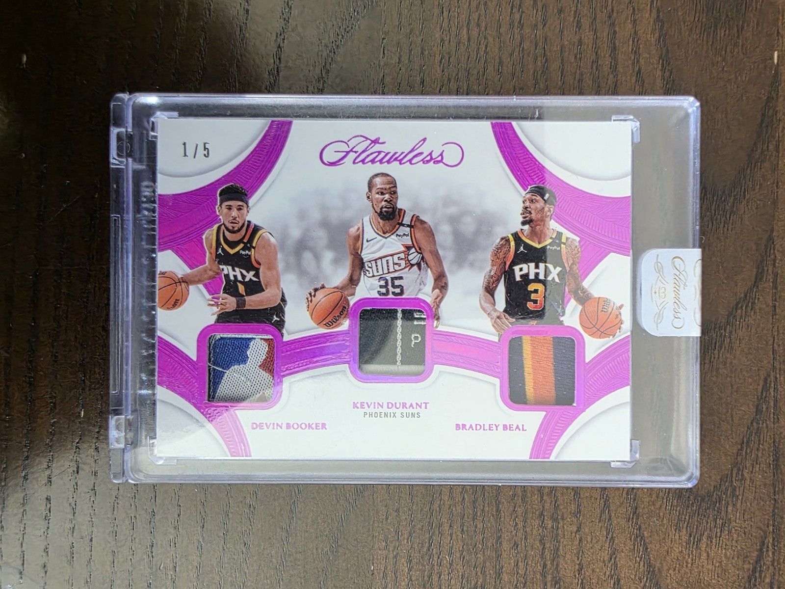 2024 Panini Flawless Booker Durant Beal Fuschia /5 Logoman Laundry Tag