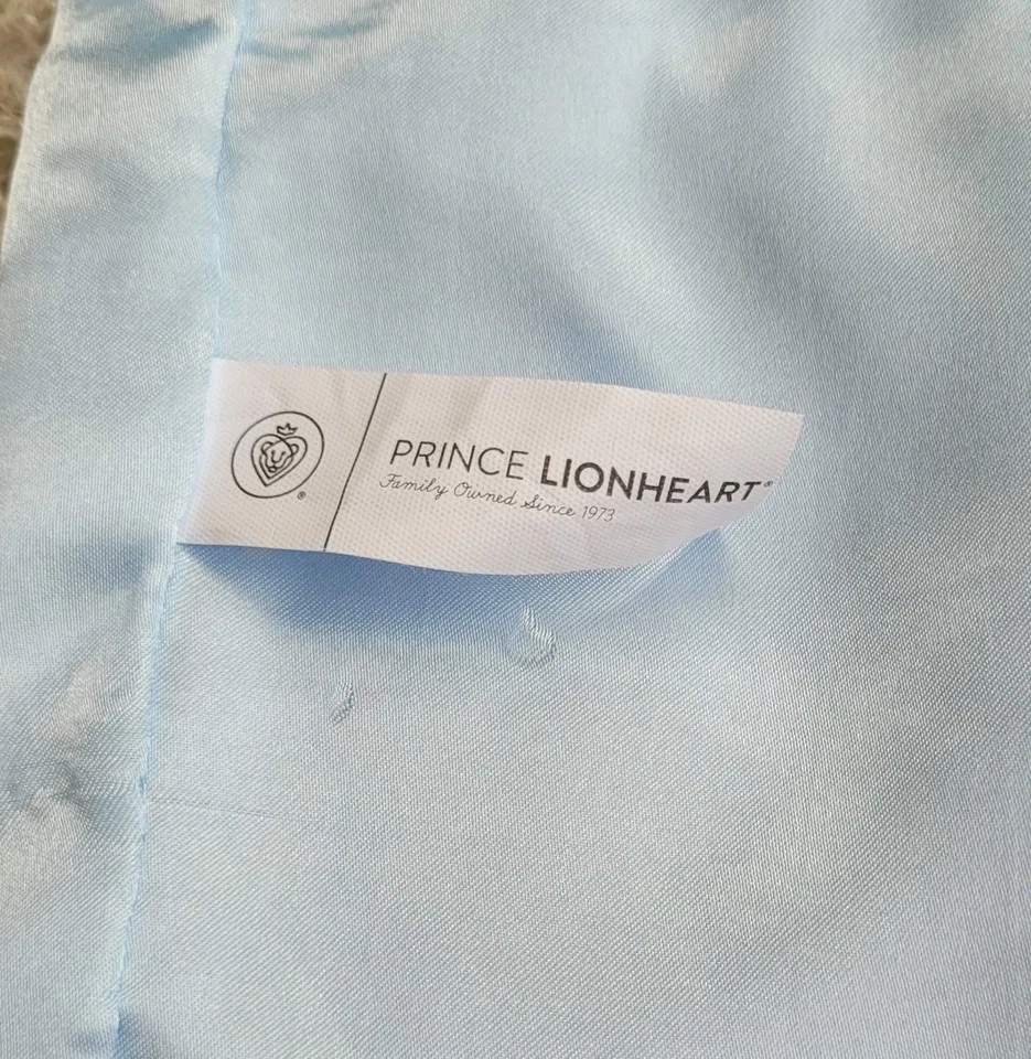 Manta de seguridad Prince Lionheart bebé azul satinado y terciopelo Lovey dormir 11"x11" Foto 4 de 4