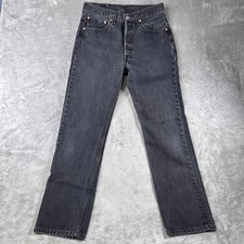 Vintage Levis Jeans Mens 31x32 fits 29x30 Black 501 Straight Made in USA