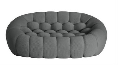 Bubble Couch Bubble Sofa Comfy Upholstered Floor Sofa Mesh Fabric 3D Honeycomb 