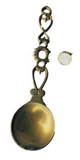 Brass Wall Hanging Spoon Metal Ornamental Decoration Metalware Vintage ra