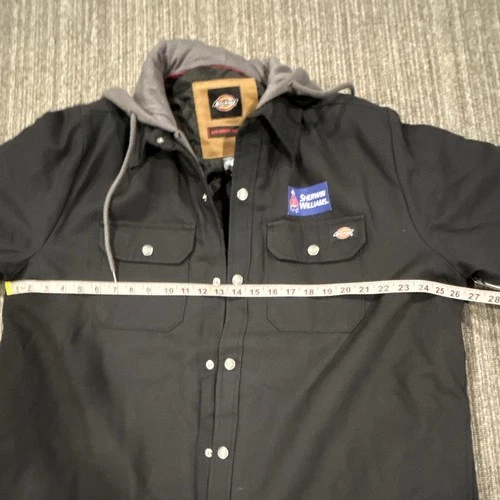 Dickies Hooded Duck Shirt Jacket Men's XL Black Lined DWR Relaxed Fit image 10
