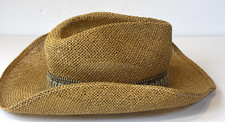Resistol VTG Straw Cowboy Hat 6 7/8 Self Conforming Small Women Youth 70 Western