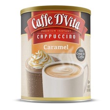 Caffe D'Vita Caramel Cappuccino Mix - Instant Coffee 16 Ounce Pack of 1 