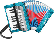 17 Key Piano Accordion Azure Blue