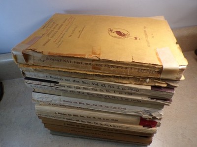 Lot of 18 Journal of The Bombay Natural History Society 1954-1990 Illustrated