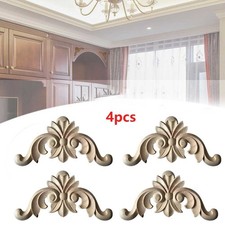 Wood Applique Carve Decal Home Classic Corner Craft DIY European Style