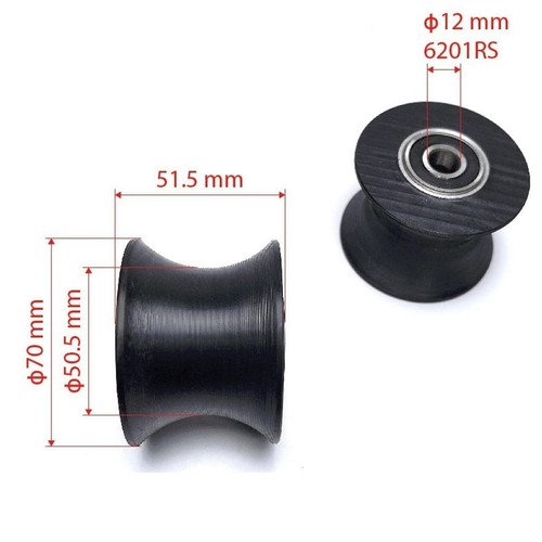 Elliptical Roller Wheel 2.76inchx2.03inch Equipment for Garage Adults Indoor - Picture 5 of 7