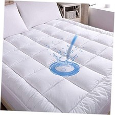 Cotton Waterproof Mattress Pad Size Top Down Queen White-waterproof