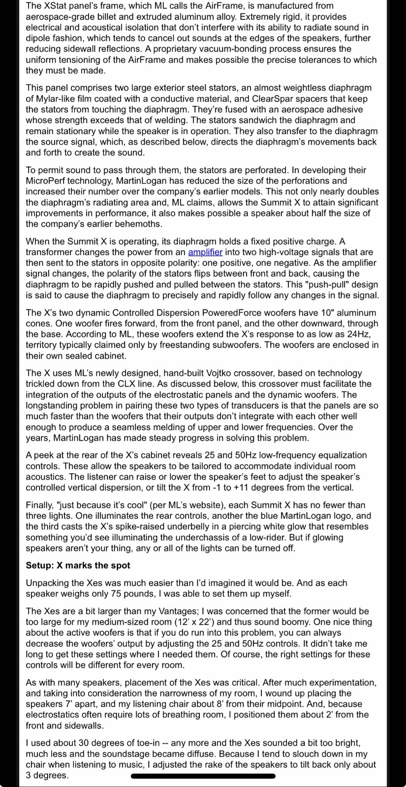 Pair Martin Logan Summit X Speakers In Maple Color Pair