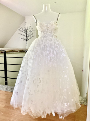   Giambattista Valli x H&M Kleid Spitze Hochzeit Brautkleid Weiß Gr 36 38 NEU