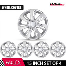 Chrome 15 Hubcaps For 2007-2019 Toyota Yaris Snap-on Wheel Covers Set Of 4 Chrome 15 Hubcaps For 2007-2019 Toyota Yaris Snap-on Wheel Covers Set Of 4