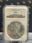 1997 $1 AMERICAN SILVER EAGLE NGC MS69 BROWN LABEL