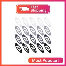 Cptots 20PCS Oval Metal Snap Clips for Women No Slip Small Barrettes for Thin Fi