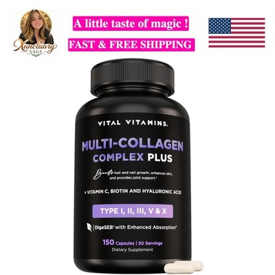 Multi Collagen Complex Plus: Biotin & Hyaluronic Acid for Radiant Skin & Joints