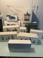 Huge Lot of Vintage Dept. 56 Christmas Village Accessories Signs People Animals