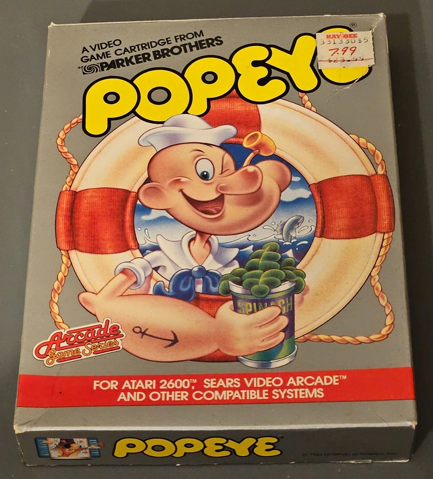 Atari 2600 Popeye CIB Complete Parker Bros Retro VTG - Image 3 of 4