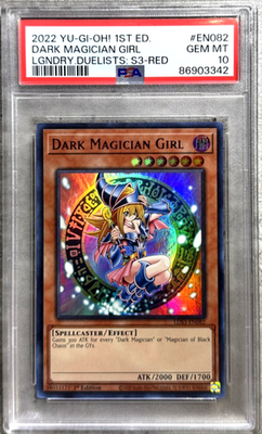 Yugioh Card 1st Ed. Dark Magician Girl Red UR PSA 10 Gem Mint