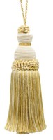 "DÉCopro 5\" SchlüSsel Quaste, Farbe#2523 Elfenbein Beige Gold [Einzeln]"