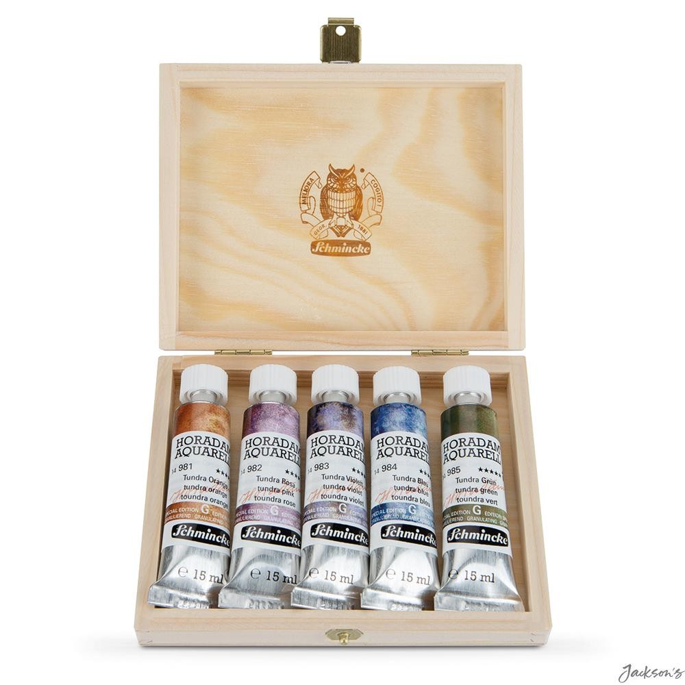 Schmincke Horadam Watercolour Paint Supergranulation Set 15ml Tundra 5 Pack