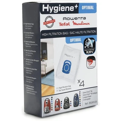 [ZR200520] ROWENTA Boïte de 4 Sacs Aspirateur Haute Filtration Hygiène+ OPTIMAL - Photo 1/2