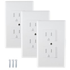 Mommy's Helper Safe Plate Electrical Outlet Covers Standard, White, 3 Pack