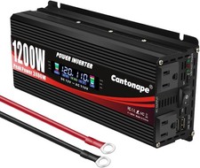 1200W Car Power Inverter 12V to 110V AC LCD Dual AC Dual USB Charger
