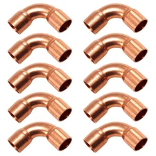 Appli Parts AP-C014B10 1/4 90 Degree Elbow Short Turn Copper pipe fittings CxC S