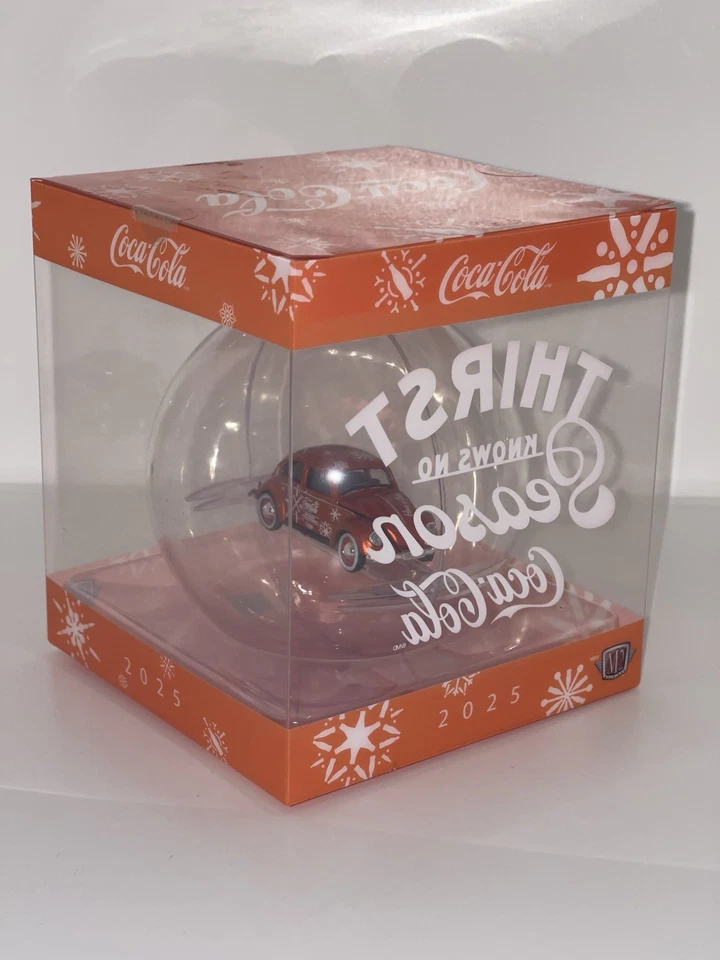 2025 M2 MACHINES CHRISTMAS ORNAMENT COCA-COLA 1953 VOLKSWAGEN BEETLE RARE MINT - Image 4 of 4