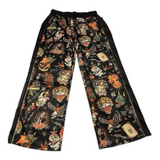 ED HARDY WOMEN  S SHRUNKEN FLASHBOARD TRACK PANTS - SIZE M NEW