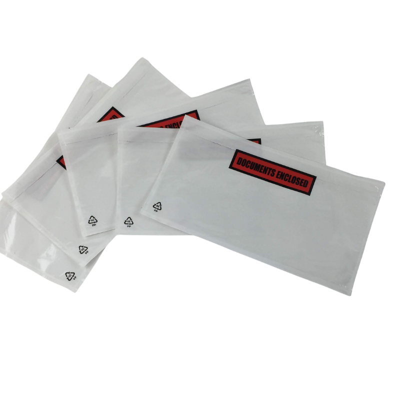 100 X DL DOCUMENTS ENCLOSED ENVELOPES WALLETS - PRINTED