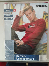 watsons Herren Langarm-Shirt Größe M 48/50 NEU NEU rot