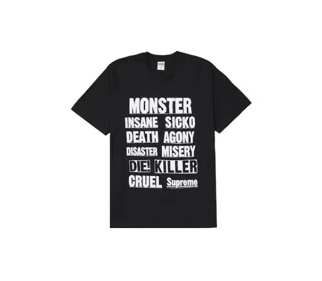 Tee shirt noir Supreme Monster taille XL