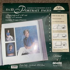 Burnes Elite Postbound Refill 60 X-Large Holds 8x10 and Wallet Photos RPB810