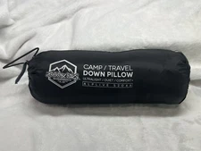 Zooobelives Outdoors Down Filled Pillows Camping/Travel Washable Soft Cover Gray