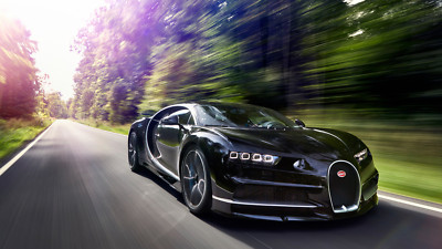Bugatti Auto Wandsticker 3D Wandbild Sportwagen Aufkleber Kinder Deko selbstklebend