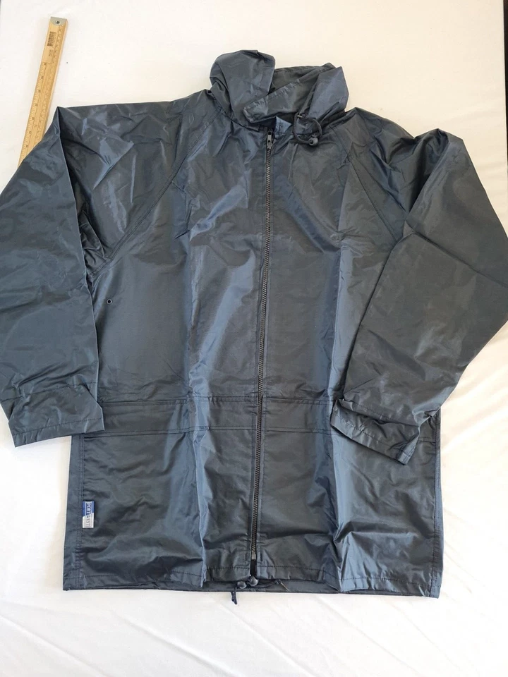 Mens Waterproof Jacket Portwest Size L Zip Front Blue 10885 - Image 3 of 4