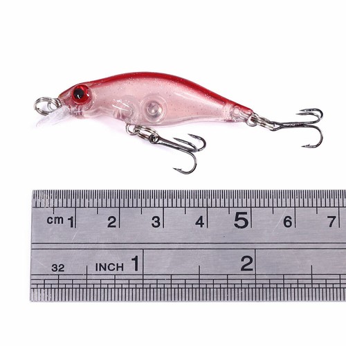6 PIEZAS/Paquete de cebo de baño 5 cm/2,7 g señuelo de pesca pececillo gancho aparejo cebo duro tambaleador - Imagen 5 de 12