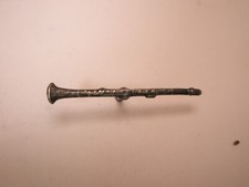 Clarinet Wood Wind Music Instrument Vintage TINY SMALL Tie Tack Lapel Pin w66