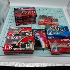 Lot Of 12 Mixed Brands Blank Audio Cassette Tapes High Output 60-Minute SEALED