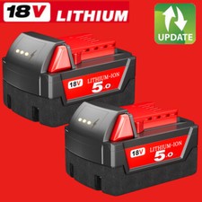 2x 18V 5.0Amp FOR Milwaukee 48-11-1812 M18 FUEL Lithium-Ion High Output Battery