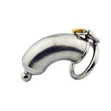Stainless Steel Male Chastity Device Long Cage for Men Metal Locking Belt C005