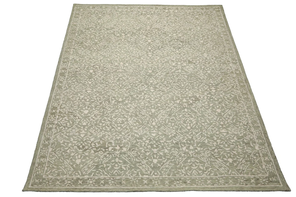 Alfombra Oriental Salvia Multi Tamaños Telar de Lana GANCHADA A MANO TRANSICIÓN Foto 3 de 4