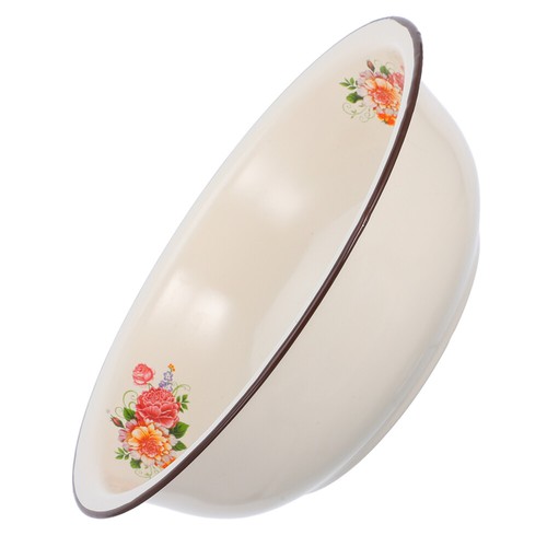 Enamel Basin Old-fashioned Bowl Deepen Vintage Mixing - Picture 4 of 12